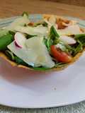 Diferente manera de servir una ensalada