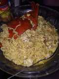 Mie kuah kepiting pedas