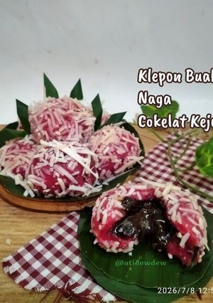 Foto resep Klepon Buah Naga Cokelat Keju
