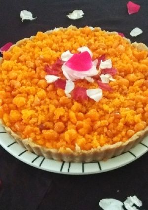 A picture of Motichur Ladoo Pie.