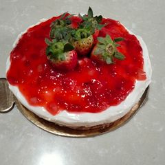 A picture of Strawberry cheese cake.