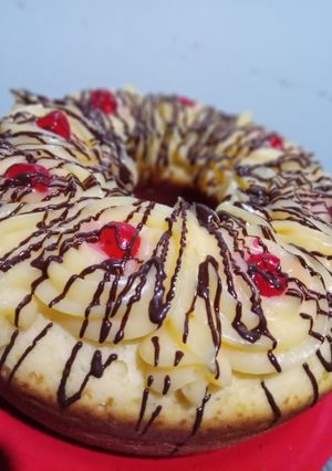 Una foto de Torta matera con crema pastelera