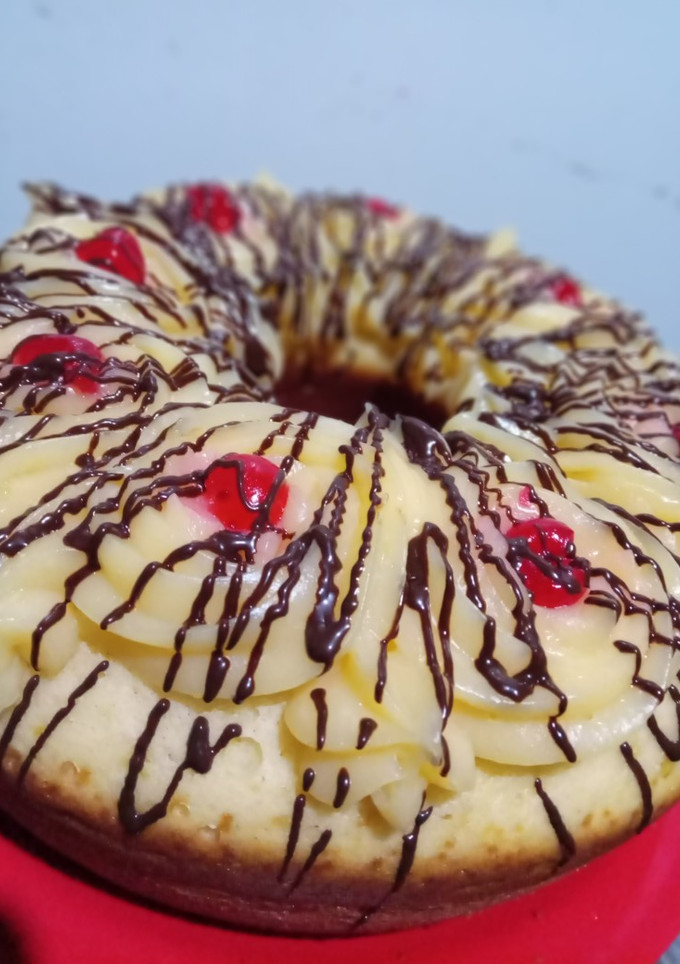 Una foto de Torta matera con crema pastelera