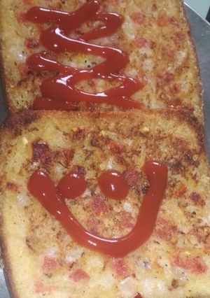 A picture of Bread pizza.