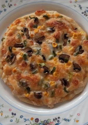 عکسی از دستور پیتزا با خمیر خانگی