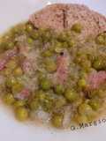 Piselli freschi con soppressata lucana