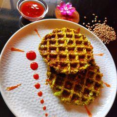 A picture of Kulith veggie waffle.