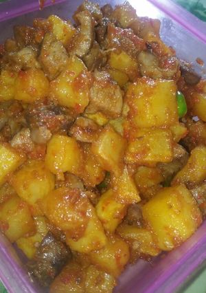 Foto resep Sambal goreng kentang-ati ampela