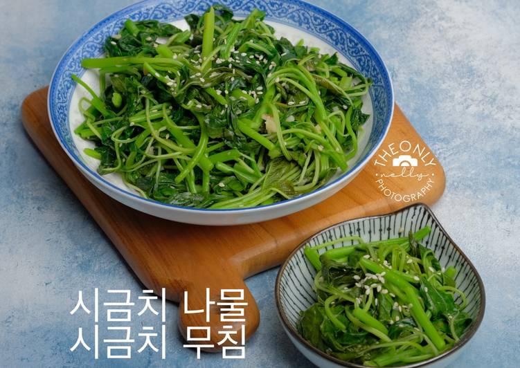 Bagaimana Membuat Tumis Bayam ala Korea (시금치 나물 / 시금치 무침) yang Bikin Ngiler