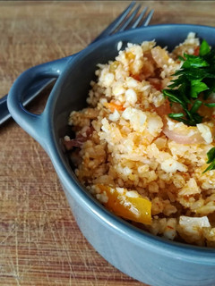 Una foto de Falso couscous de coliflor