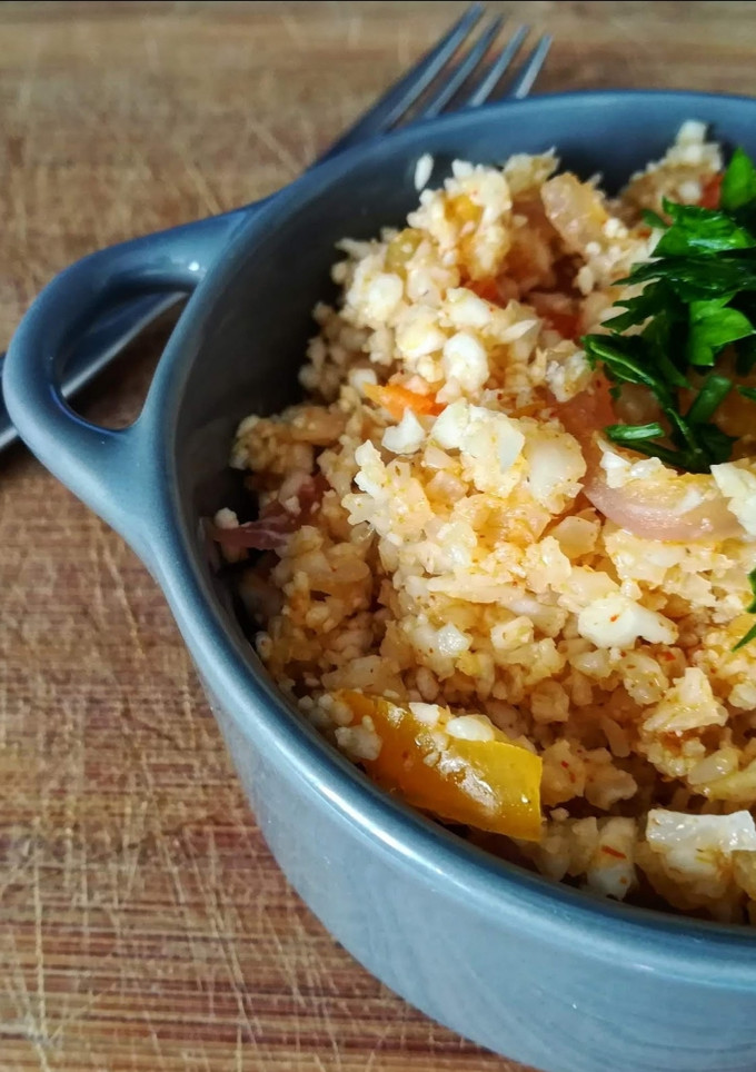 Una foto de Falso couscous de coliflor
