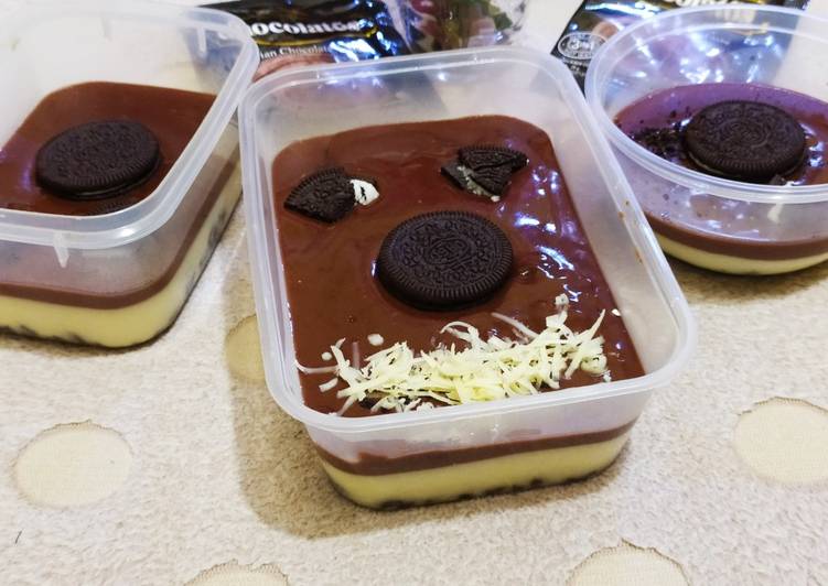 Langkah Mudah untuk Membuat Pudding lumer coklat cheese Anti Gagal