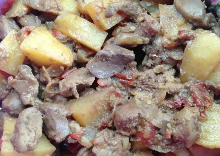 Resep Ati Ampela Kentang Kecap, Menggugah Selera