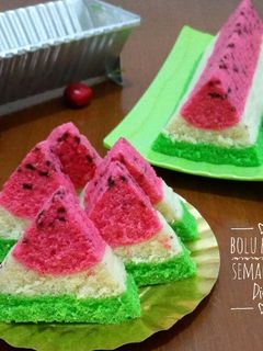 Foto resep Bolu Kukus Semangka 🍉