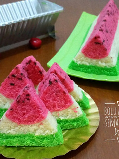 Foto resep Bolu Kukus Semangka 🍉