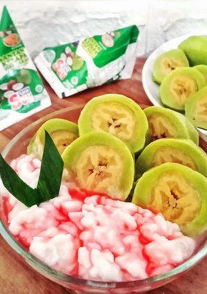 Foto resep Es pisang ijo