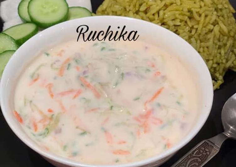 Steps to Make Quick Vegetables Raita