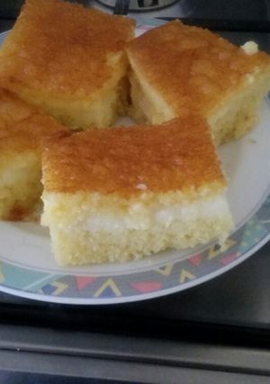 صورة لوصفة بسبوسة كريمة