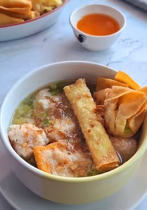 Foto resep Bakso Ayam Pangsit Kuah