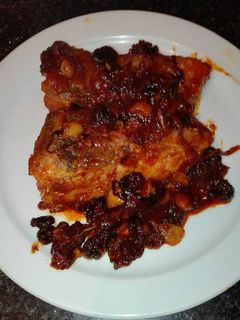 Una foto de Bacalao a la miel y pasas en la olla GM