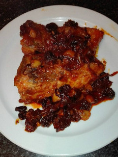 Una foto de Bacalao a la miel y pasas en la olla GM