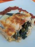 Pastel de pescadilla y espinacas al horno