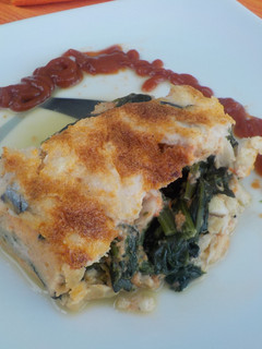 Una foto de Pastel de pescadilla y espinacas al horno