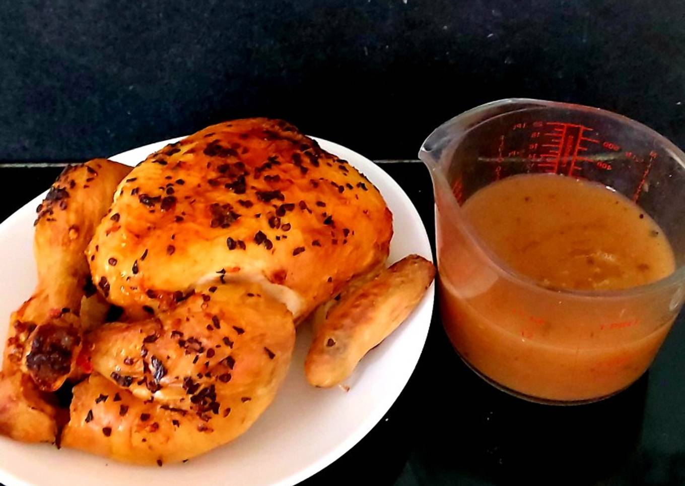 My Roast Chicken with Chinese salt & Pepper Gravy. #Mainmeal