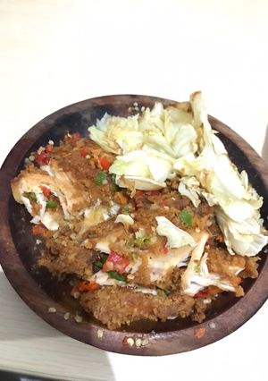 Foto resep Ayam geprek dan kol goreng simpel