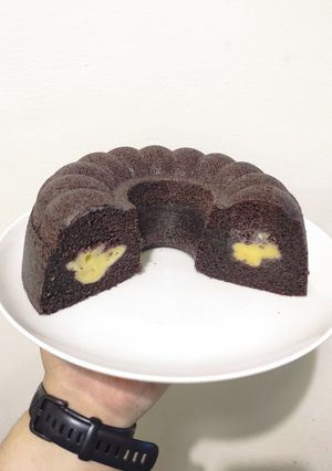 Foto resep Bolu Ketan Hitam Keju Lumer Kukus Simple