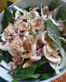 Ensalada de espinacas y champiñones