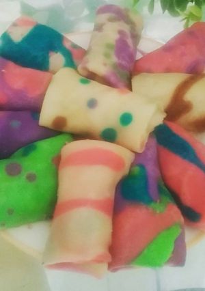 Foto resep Dadar gulung warna warni