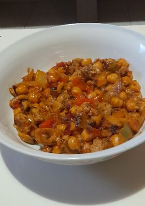 Una foto de Garbanzos a mi manera