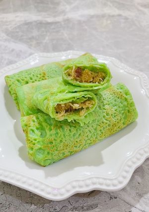 Foto resep Dadar Gulung Pandan Lembut isi Unti Kelapa