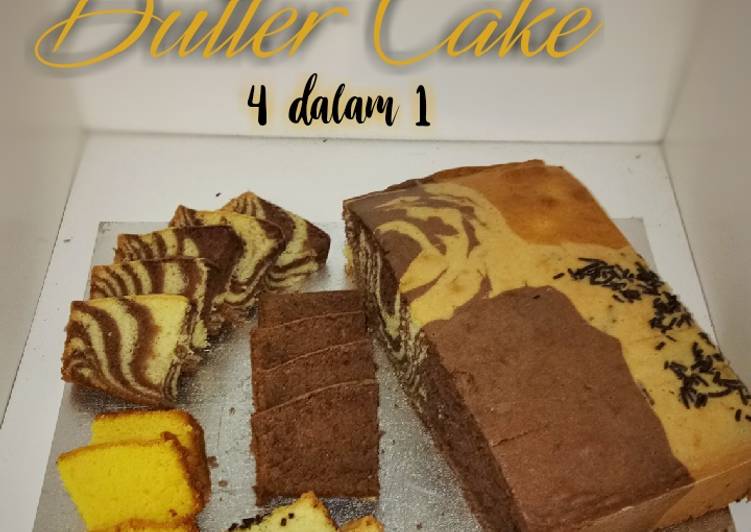 Langkah Mudah Buat Butter cake (4 in 1) yang Sedap
