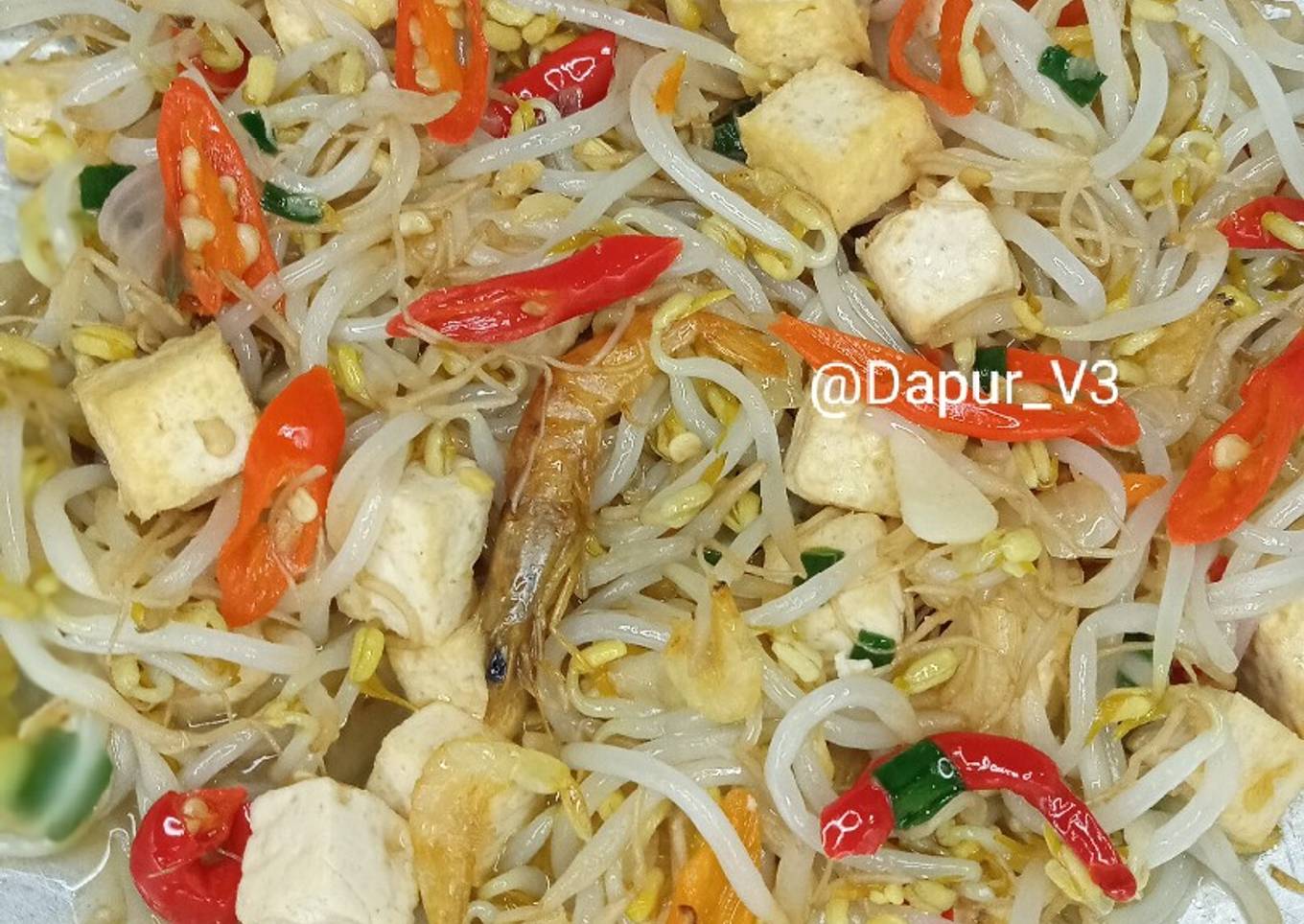 Tumis taoge dan tahu