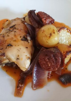 A picture of Mediterranean chicken.