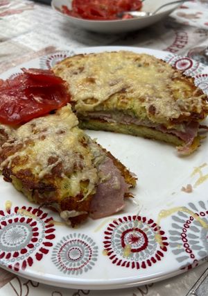 Une photo de Râpés de pommes de terre artichaut façon croque monsieur