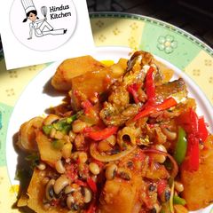A picture of Yam and beans porridge.