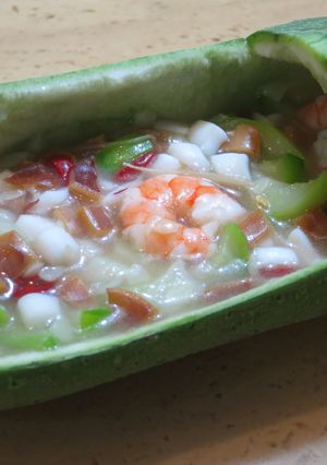 海鮮絲瓜盅 的食譜成品照片
