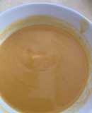 Crema calabaza y espárragos blancos