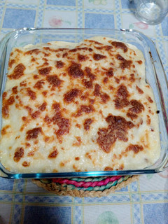 Una foto de Coliflor con bacon gratinada