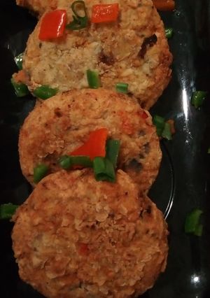 A picture of Sweet potato beef cutlet.