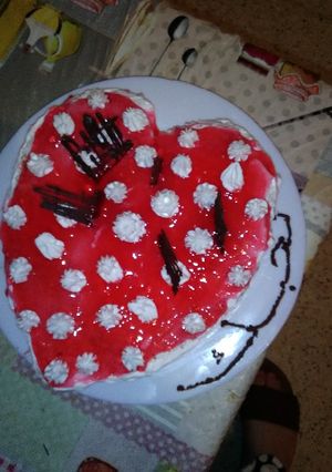 صورة لوصفة طورطة عيد الحب