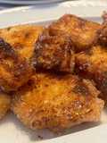 Leche frita caramelizada