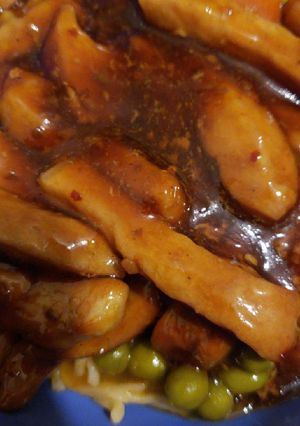 A picture of Pork stir fry.
