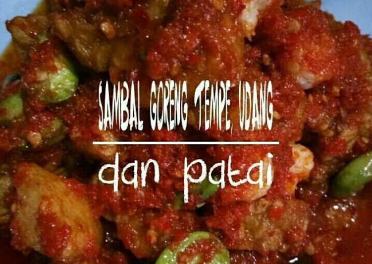 Sambal goreng tempe udang dan petai