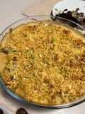 Frango cremoso com brócolis e couve-flor