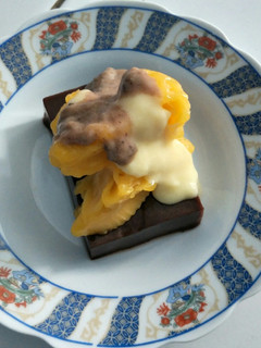 Foto resep Puding coklat dengan es krim mangga dan fla