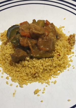 Una foto de Tajine de cordero y cuscús